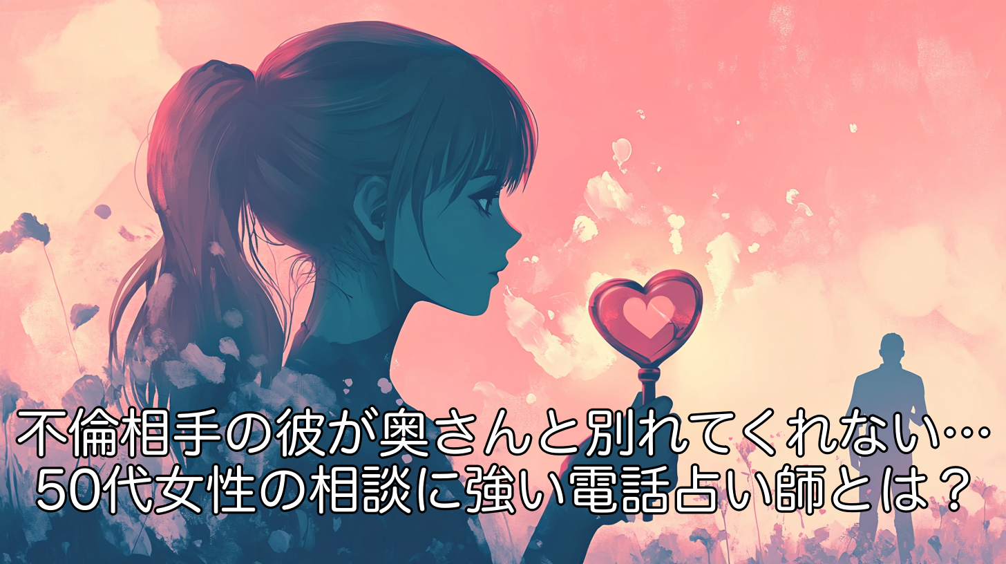 不倫相手の彼が奥さんと別れてくれない…50代女性の相談に強い電話占い師とは？