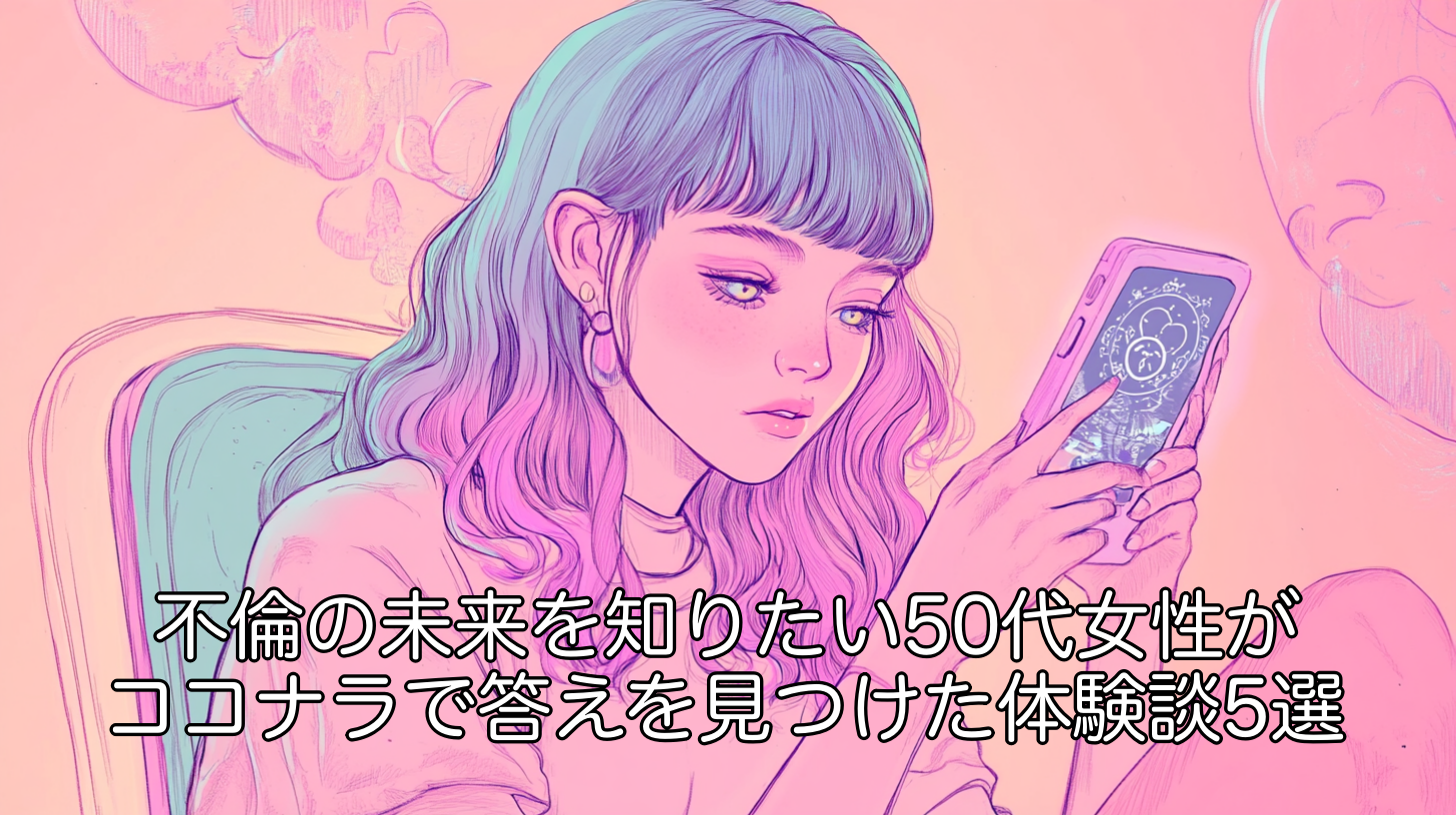 不倫の未来を知りたい50代女性がココナラで答えを見つけた体験談5選
