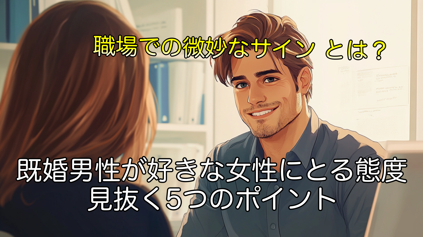 既婚男性が好きな女性にとる態度を見抜く5つのポイント！職場での微妙なサインとは？