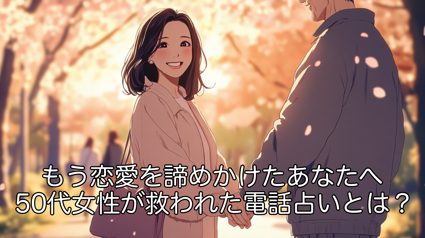 もう恋愛を諦めかけたあなたへ！50代女性が救われた電話占いとは？