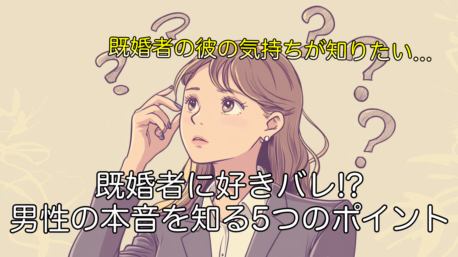 既婚者に好きバレ!? 男性の本音を知る5つのポイント
