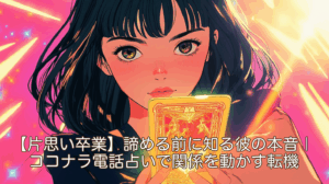 【片思い卒業】諦める前に知る彼の本音｜ココナラ電話占いで関係を動かす転機