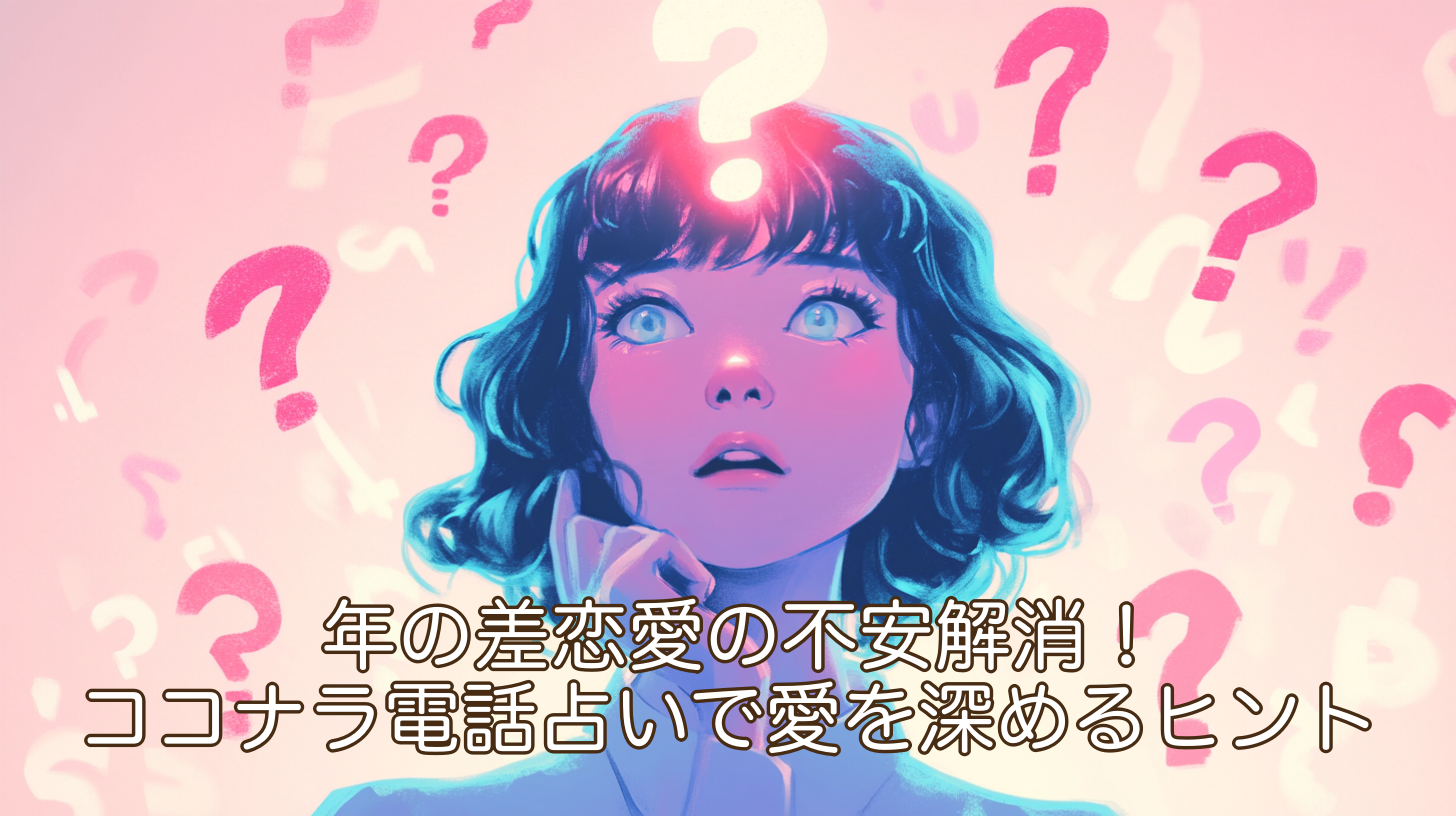年の差恋愛の不安解消！ココナラ電話占いで愛を深めるヒント