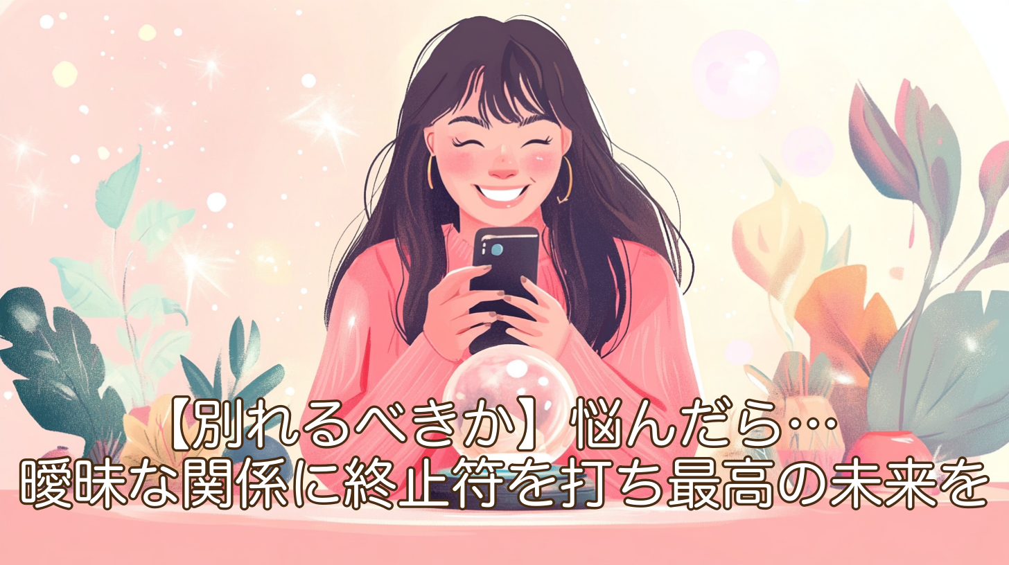 【別れるべきか】悩んだら…ココナラ電話占いで曖昧な関係に終止符を打ち、最高の未来を選ぶ