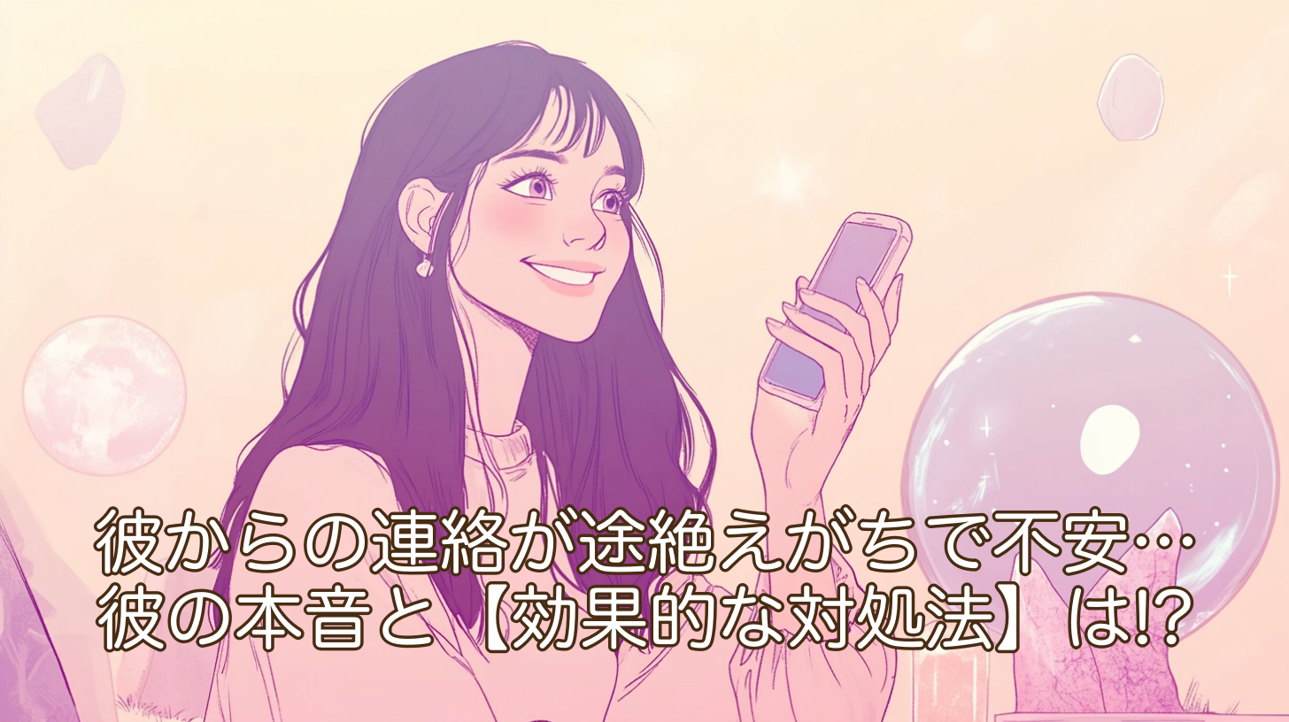 彼からの連絡が途絶えがちで不安…ココナラ電話占いで彼の本音と【効果的な対処法】を知る
