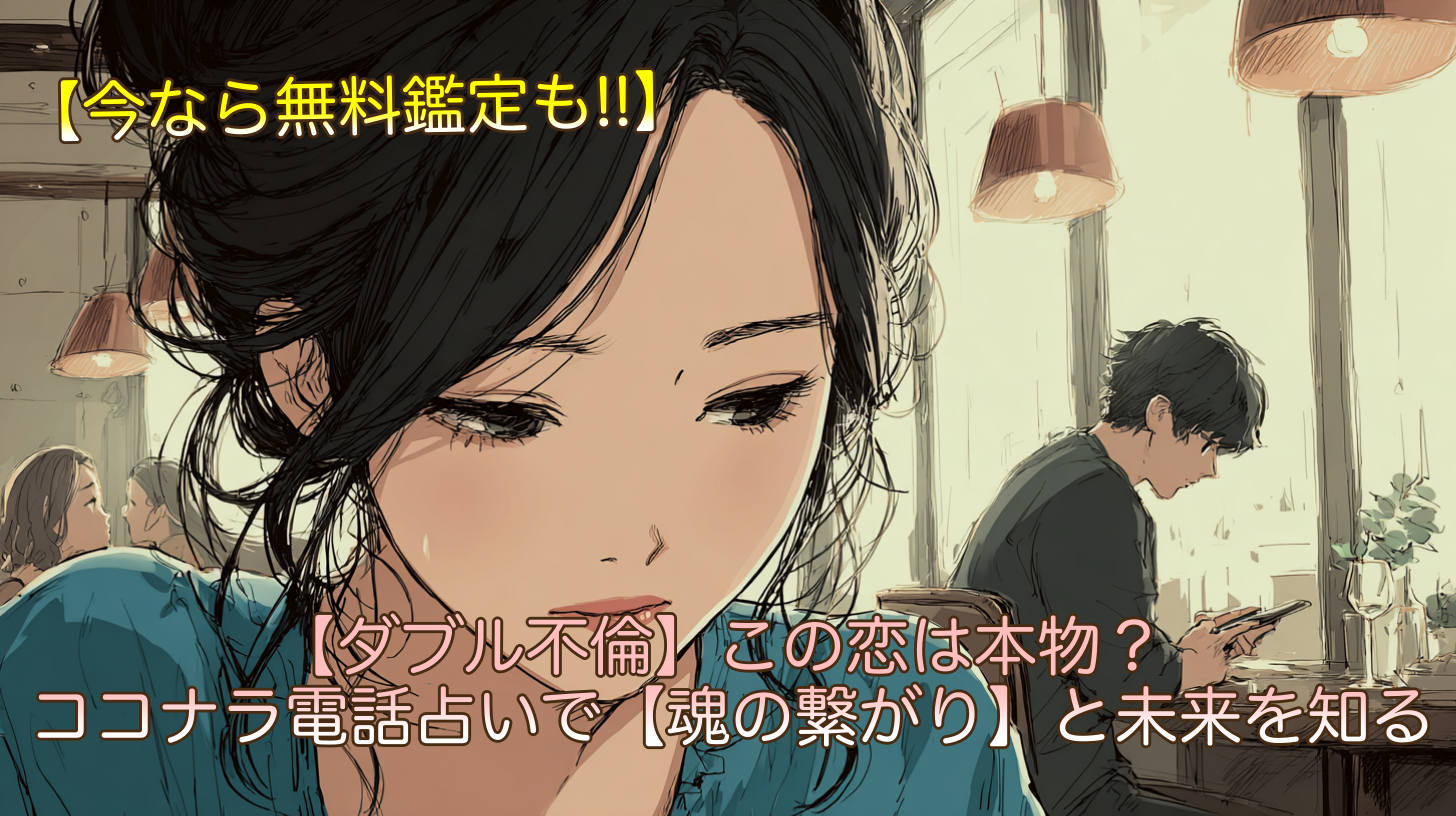 【ダブル不倫】この恋は本物？ココナラ電話占いで【魂の繋がり】と未来を知る