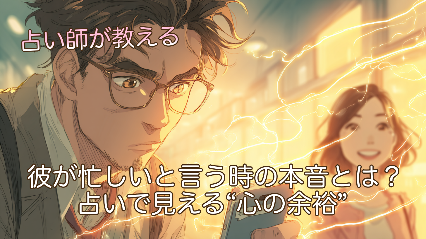 彼が忙しいと言う時の本音とは？占いで見える“心の余裕”