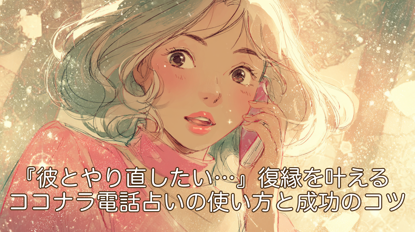 『彼とやり直したい…』復縁を叶えるココナラ電話占いの使い方と成功のコツ