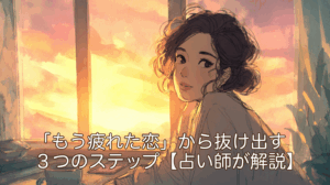 「もう疲れた恋」から抜け出す３つのステップ【占い師が解説】