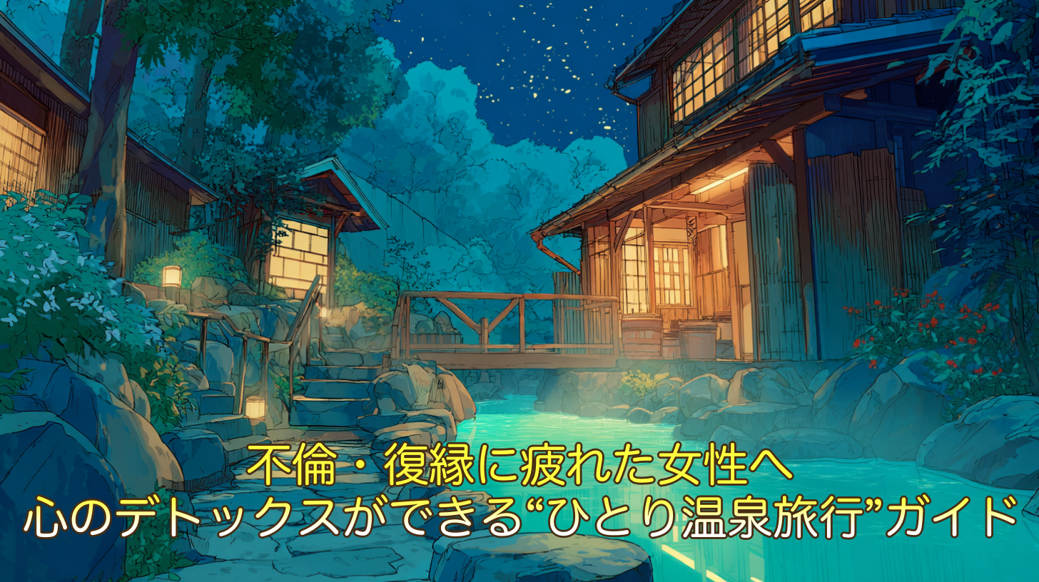 不倫・復縁に疲れた女性へ！心のデトックスができる“ひとり温泉旅行”ガイド