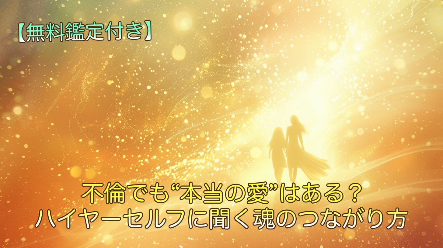 不倫でも“本当の愛”はある？｜ハイヤーセルフに聞く魂のつながり方