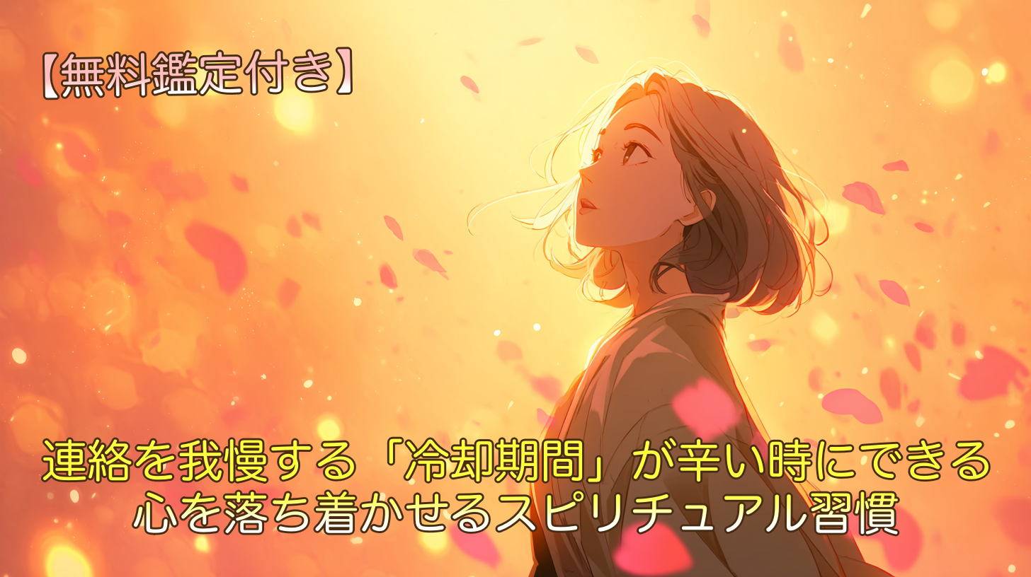 連絡を我慢する「冷却期間」が辛い時にできる、心を落ち着かせるスピリチュアル習慣