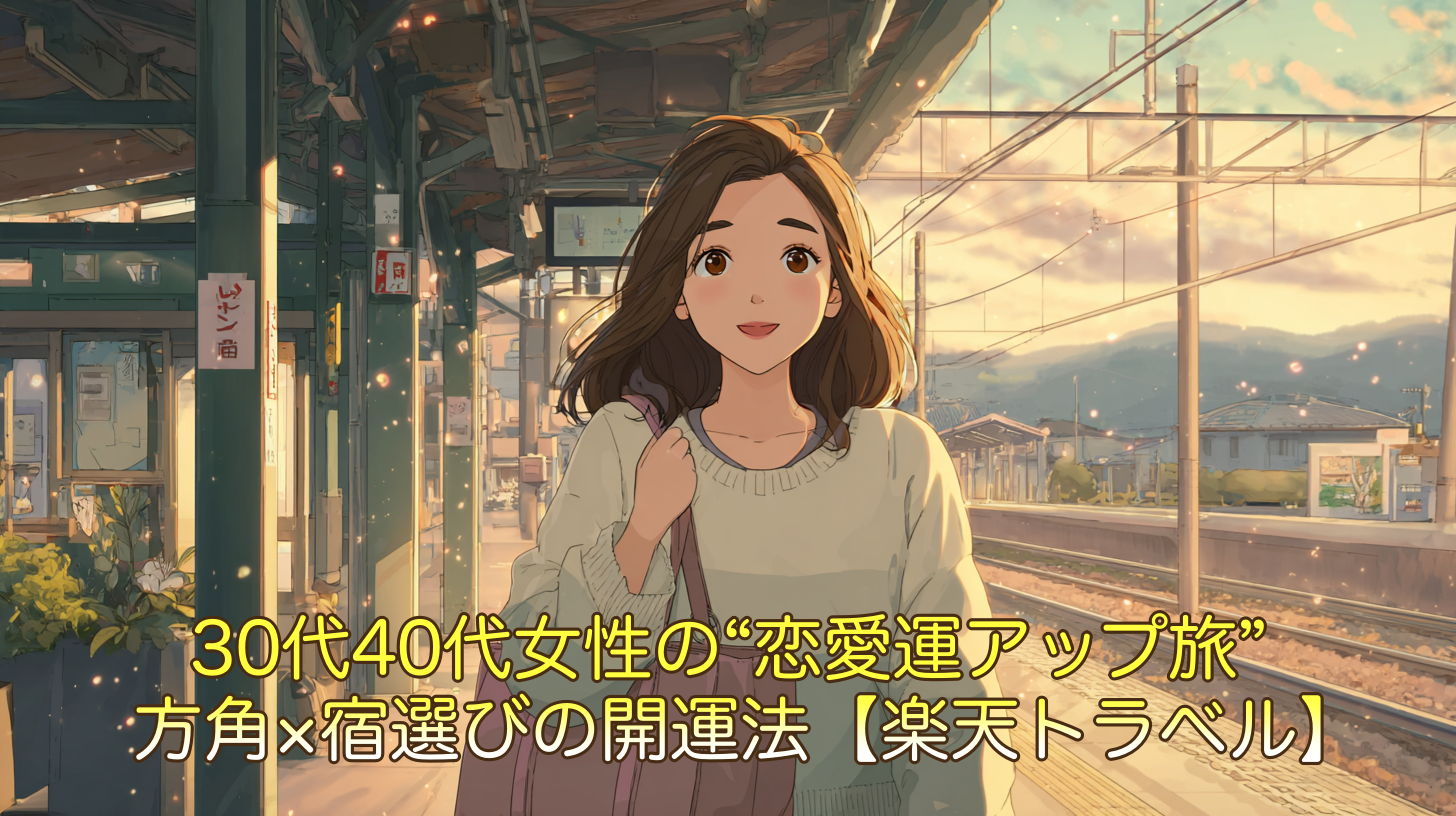 30代40代女性の“恋愛運アップ旅”｜方角×宿選びの開運法【楽天トラベル】