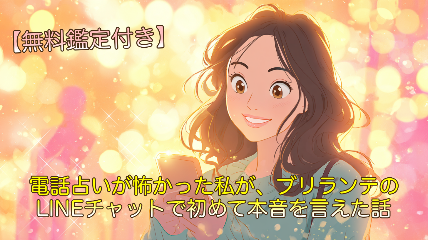 電話占いが怖かった私が、ブリランテのLINEチャットで初めて本音を言えた話